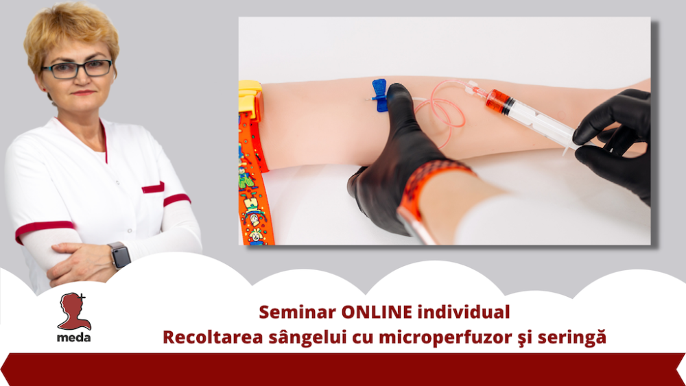 seminar injectii recoltarea sangelui cu microperfuzor si seringa