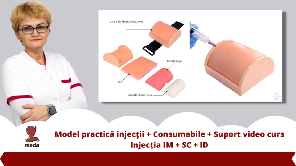 model practica injectii, injectia intramusculara, injectia intradermica, injectia subcutanata