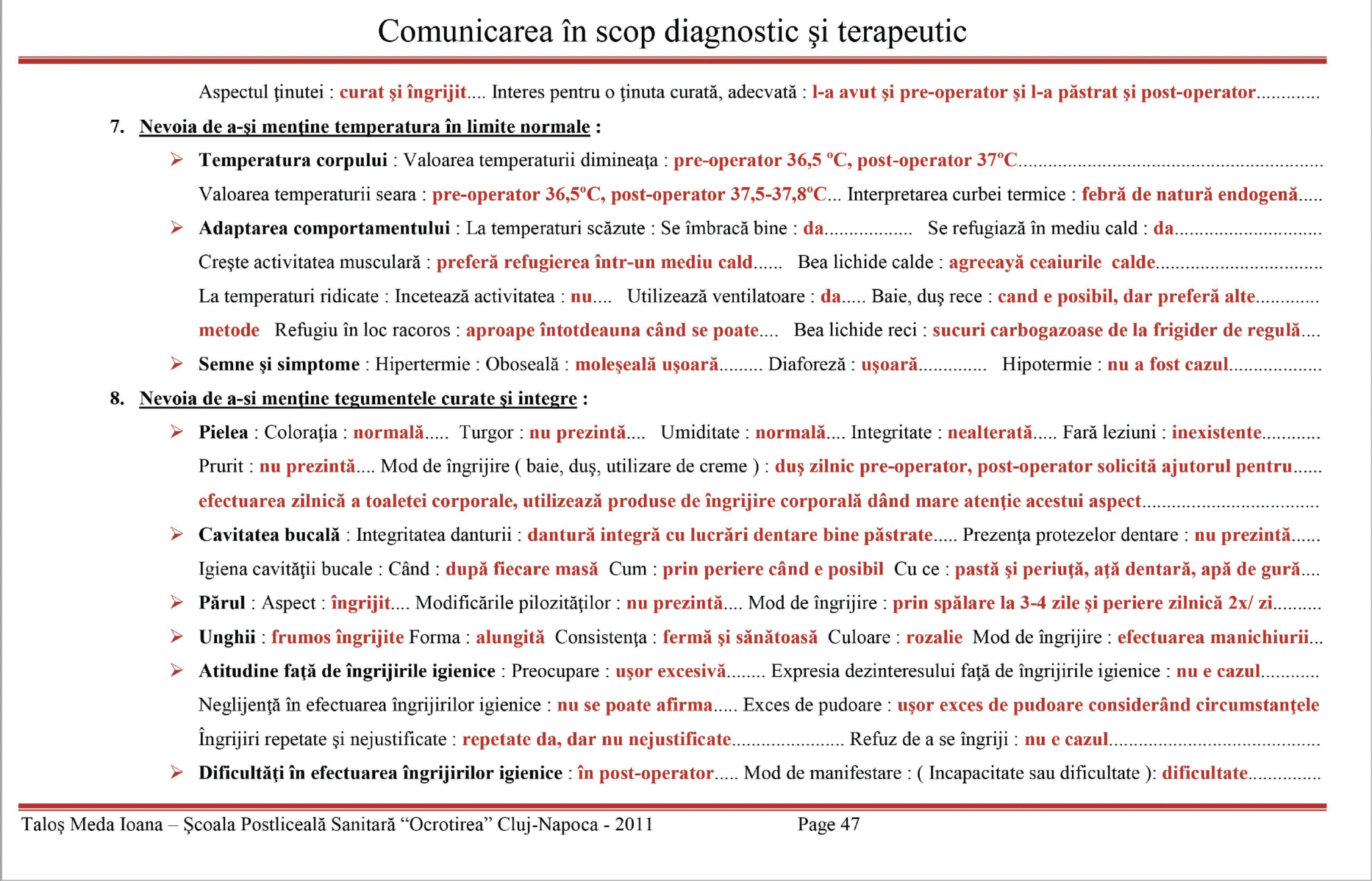 Plan de ingrijiri - Histerectomie totala - Plan de nursing - Plan de ingrijiri 👉 Pacienta cu histerectomie totala - C1.10