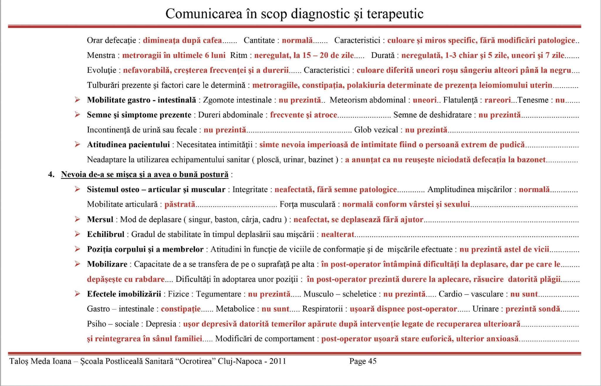 Plan de ingrijiri - Histerectomie totala - Plan de nursing - Plan de ingrijiri 👉 Pacienta cu histerectomie totala - C1.8