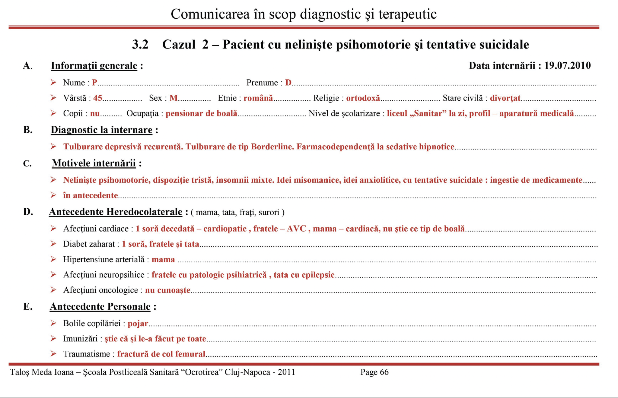 Plan de ingrijiri 👉 Pacient cu tentative suicidale - Plan nursing