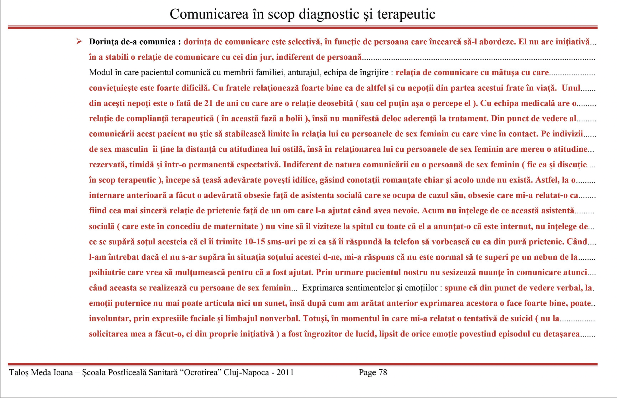 Plan de ingrijiri 👉 Pacient cu tentative suicidale - Plan nursing