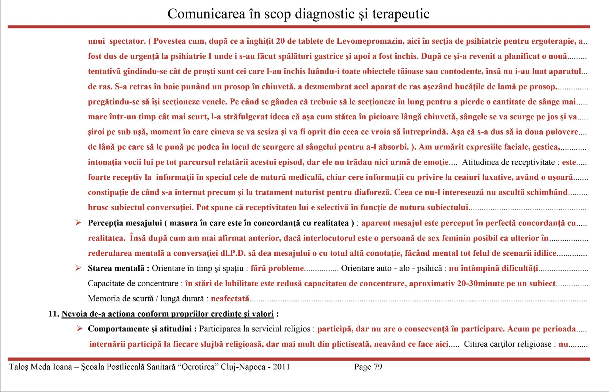 Plan de ingrijiri 👉 Pacient cu tentative suicidale - Plan nursing