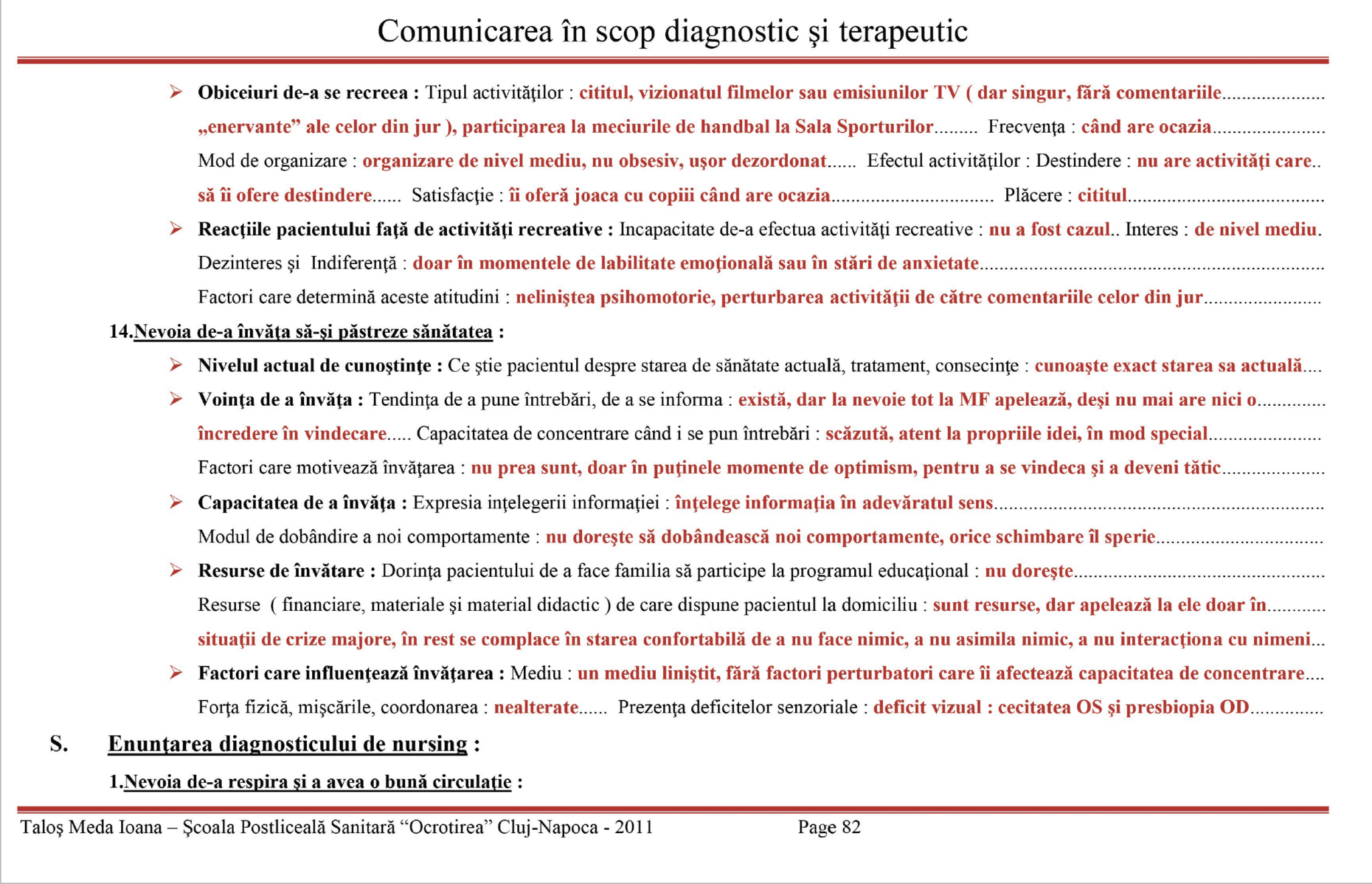 Plan de ingrijiri 👉 Pacient cu tentative suicidale - Plan nursing