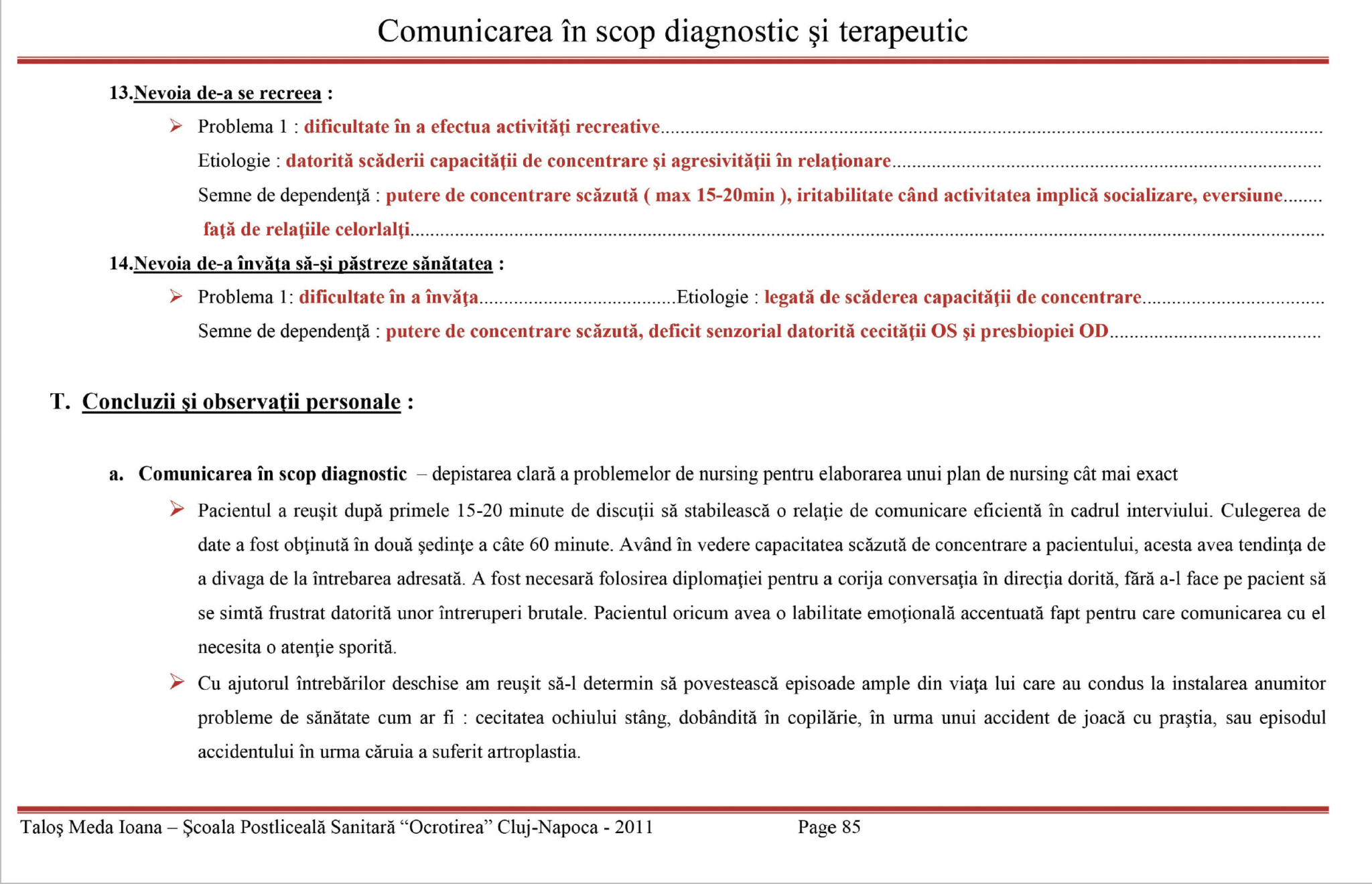 Plan de ingrijiri 👉 Pacient cu tentative suicidale - Plan nursing