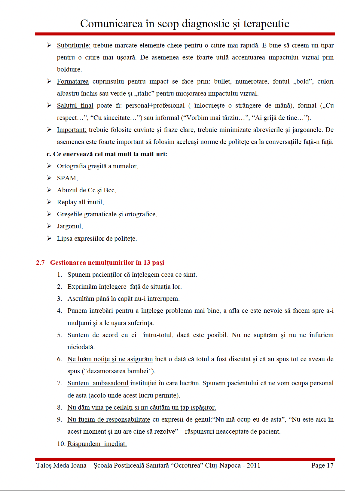 Lucrare de licenta 👉 Comunicarea in scop diagnostic si terapeutic