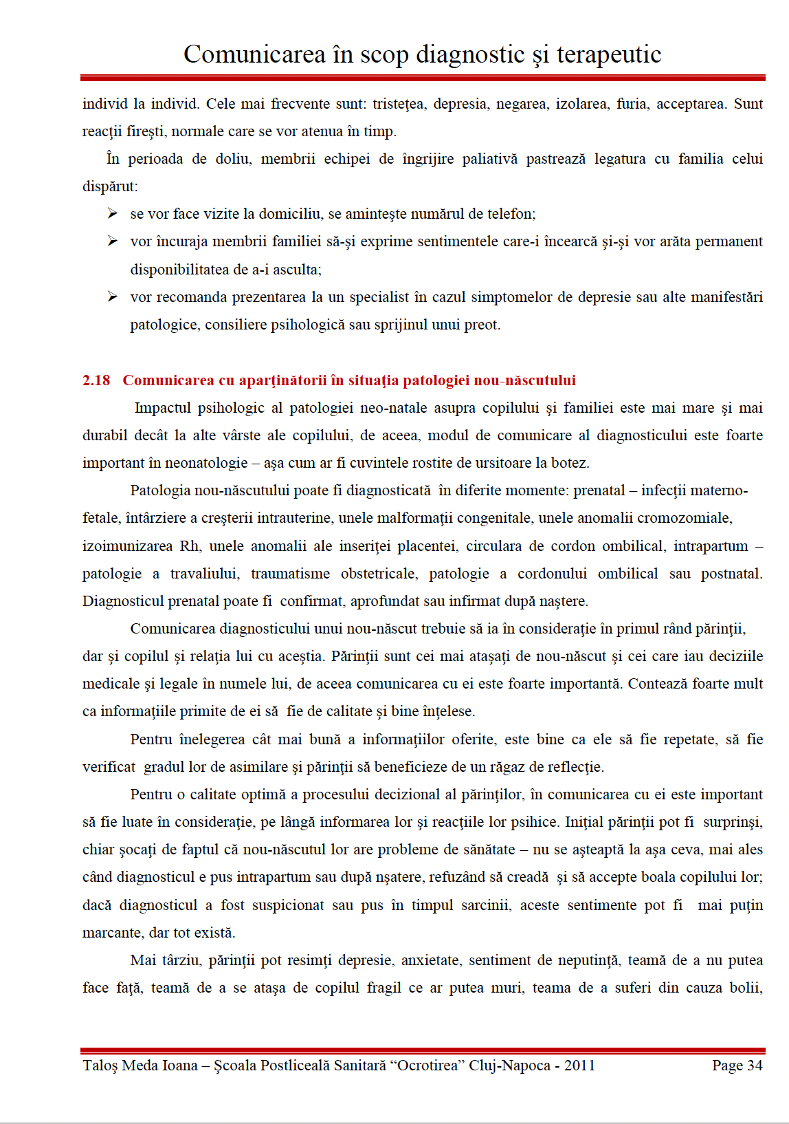 Lucrare de licenta 👉 Comunicarea in scop diagnostic si terapeutic