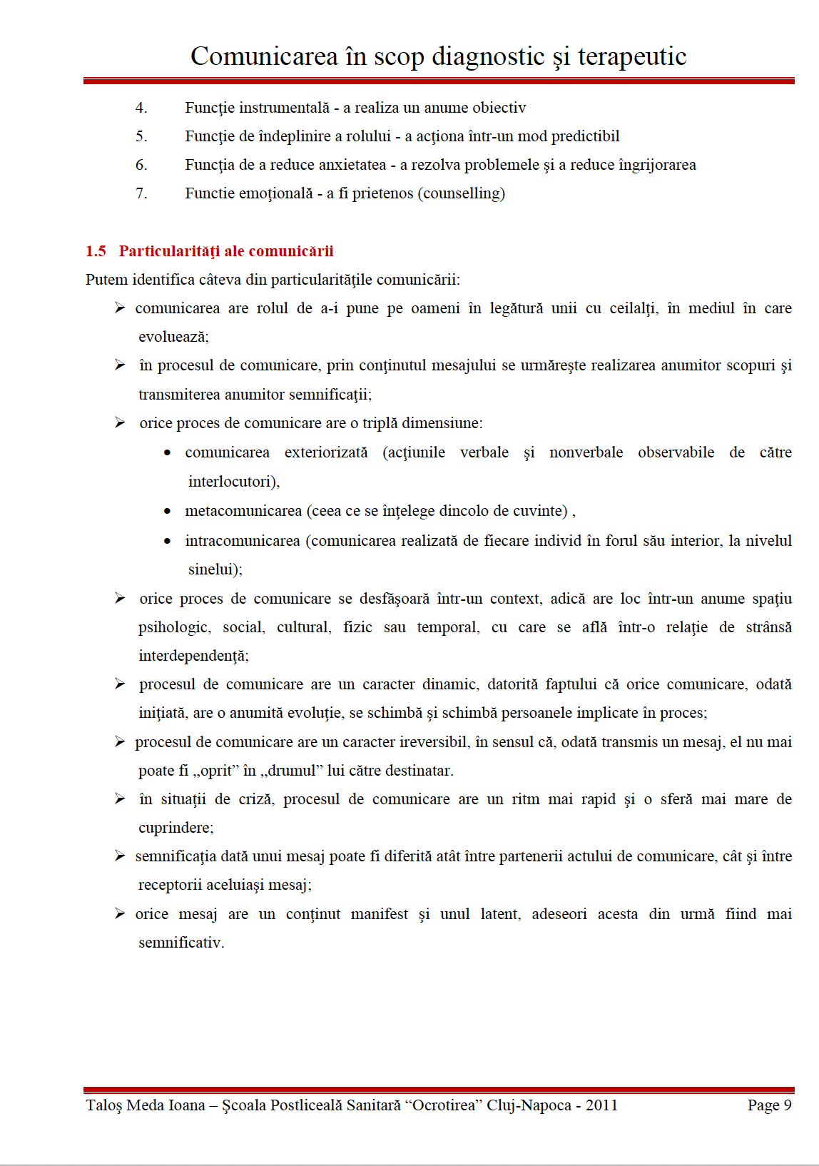 Lucrare de licenta 👉 Comunicarea in scop diagnostic si terapeutic