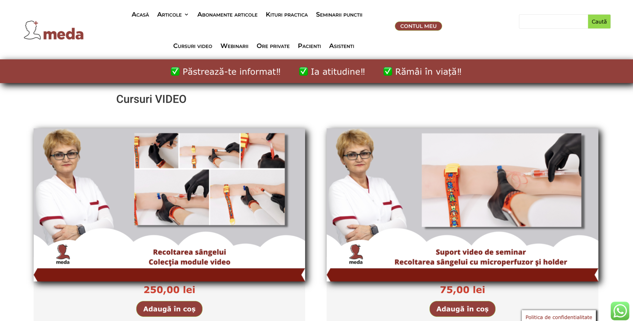 cursuri video asistenti medicali