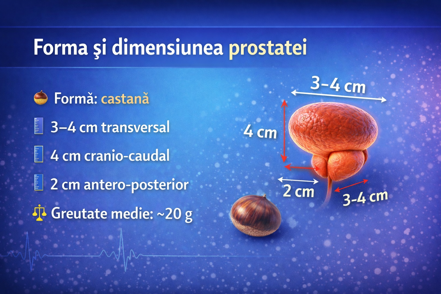 dimensiunea prostatei comparatie castana masuratori anatomice prostata